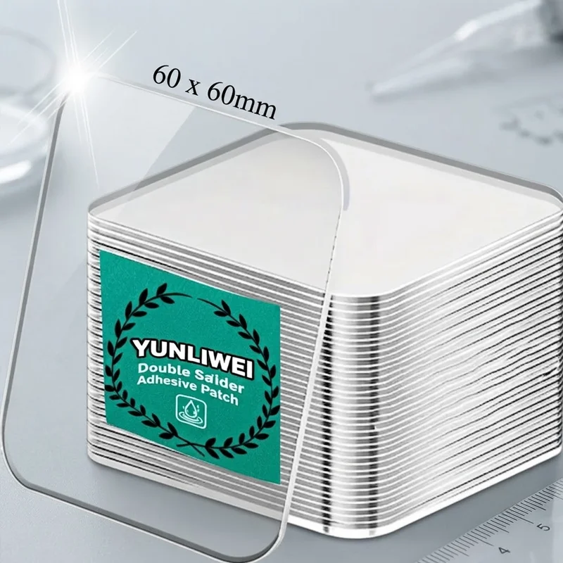 100/200Pcs Strong Double-Sided Adhesive Tape Patch for Home Use  Waterproof Tapes Transparent Square NanoWall Stickers Yunliwei