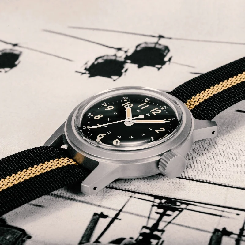 RDUNAE جديد خمر العسكرية ساعة كوارتز رجالية ميوتا سوبر 2035 K1 الزجاج المعدني الفولاذ المقاوم للصدأ ساعة مقاومة للماء