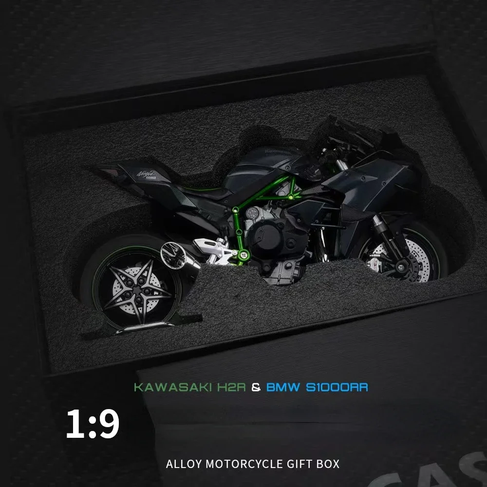 1:9 Ducati V4S Kawasaki H2R H2 BMW S1000RR Large Motorcycle Alloy Model Collection Serie Decoration Gift Box