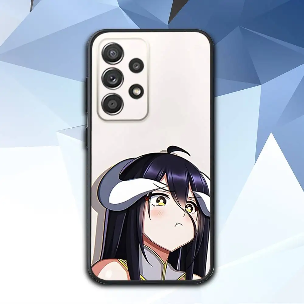 حافظة هاتف O-Overlord Anime A-Albedo لهاتف سامسونج S 25,24,23,22,30,21,10,9,Ultra,Plus,Lite,FE,4,5G حافظة سوداء ناعمة #5