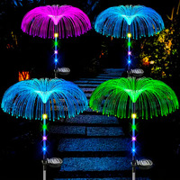 Solar Powered Jellyfish Lawn Light 7 Color Changing Single Layer Outdoor Garden Decor For Pathways & Wedding Parties