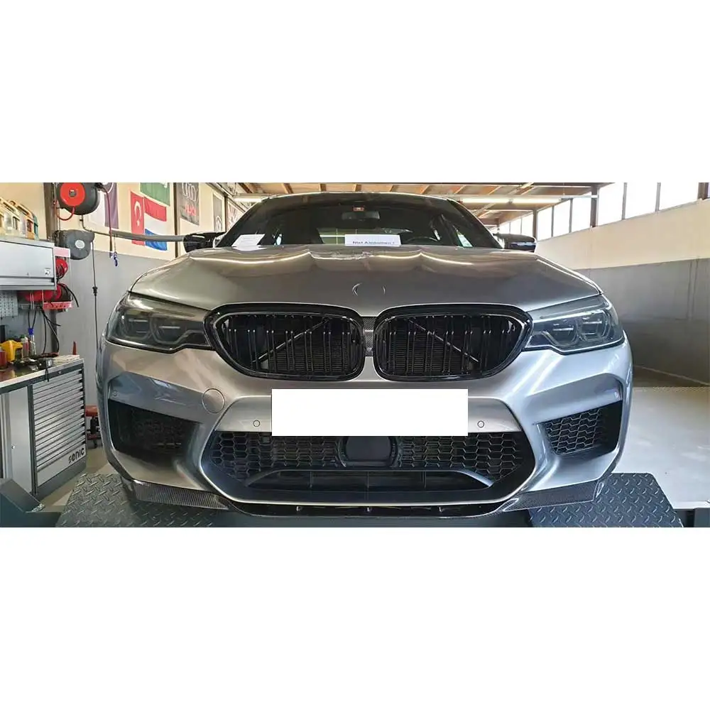 Real Carbon Fiber Front Bumper Chin Lip Spoiler Splitter for BMW F90 M5 17-20 Prelci & 21-24 LCI