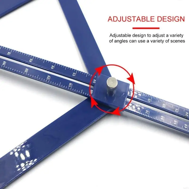 

Q6PE Protractor Corner Finder Square Ruler Miter Woodworking Model Craft Tool