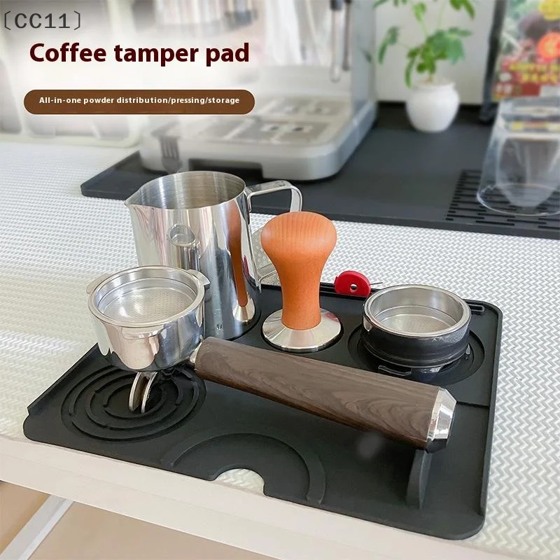 

〔CC11〕Coffee Tamping Mat Silicone Non Slip Holder Pad Coffee Press Cushion Tool Coffee Access Tamp Station Mat For Home Cafe