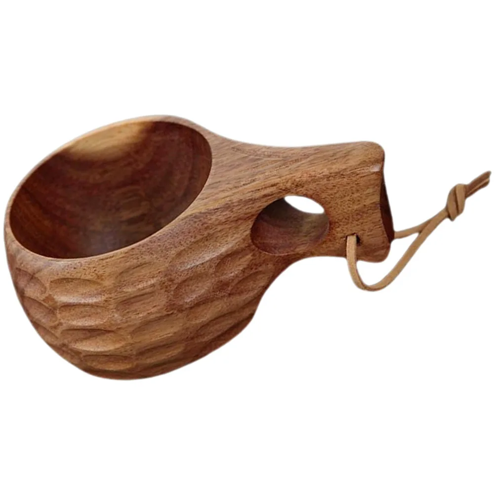 

Nordic Style Milk Cup Home Wooden Coffee Cup Natural Solid Wood Breakfast Mug Practical Gift for Family Friends