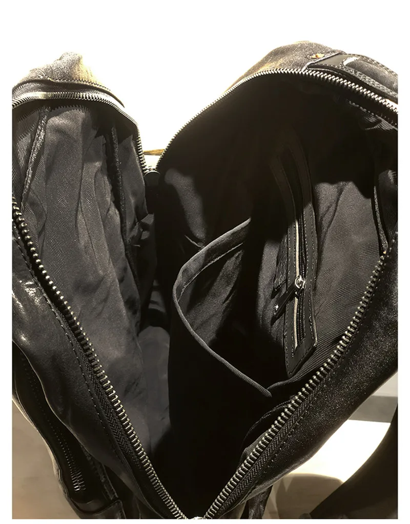 Moda de luxo couro genuíno das mulheres dos homens mochila preta viagem ao ar livre alta qualidade natural real trabalho portátil bagpack