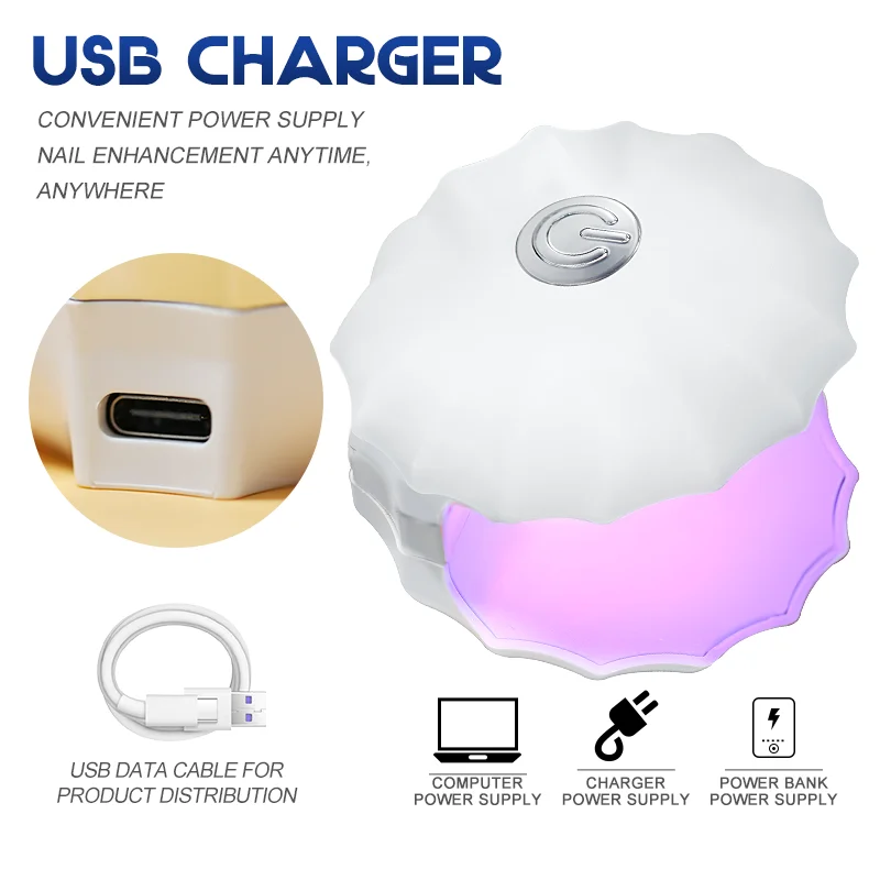 Clou Beaute UV LED Lamp 10W Nail Dryer For Machine Portable USB Cable Home Shell Nails Light Curer Nail Art Drying Tools