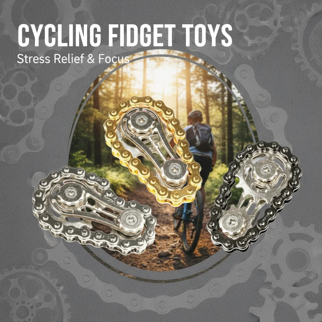 ของเล่นหมุนคลายเครียด รูปโซ่จักรยานโลหะ สำหรับเด็กและผู้ใหญ่