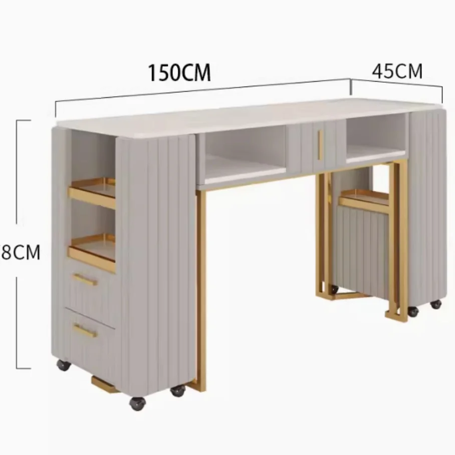 

##Luxury Modern Fashionable Metal Nail Manicure Table Desk for Nail Salon