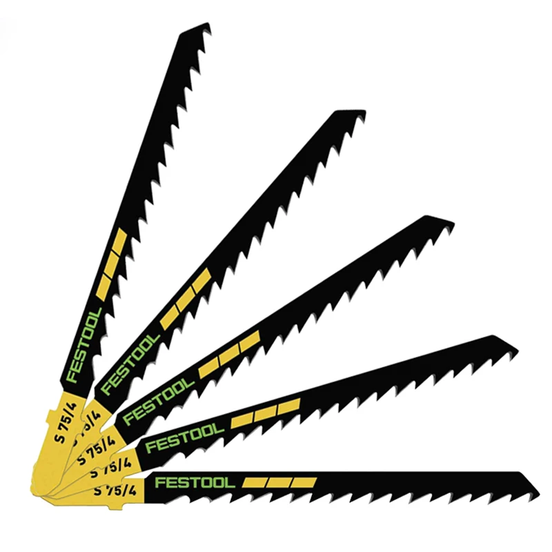 フェスツール 204305   ジグソーブレード S75/4 3 インチ 6 TPI 高速クリーンカット T シャンクデザイン針葉樹広葉樹カット曲面鋸刃