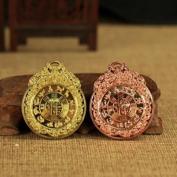 Tantric Lotus Peanut Dashi Nine Palaces Eight Trigrams Mantra Wheel Brand Twelve Zodiac Pendant Charter Car Hanging Keychain
