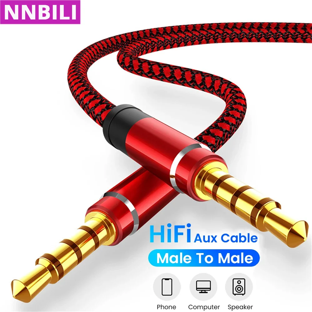 3.5mm Audio Extension Cable to Female 3.5mm Male to Male Audio Aux Cable For Phone MP3 Car Headphones Speaker Extender 1.5m 2m