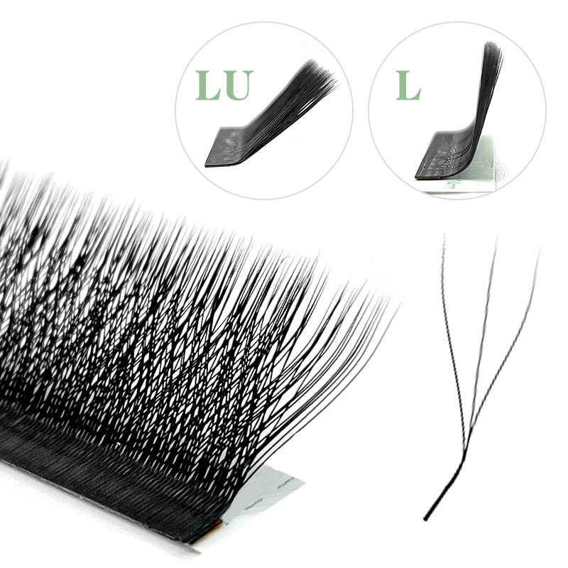 NATUHANA 3D W-شكل رمش تمديد C D L LU(M) حليقة الفردية المنك جلدة عالية الجودة 3D البرسيم W شكل حجم المشجعين