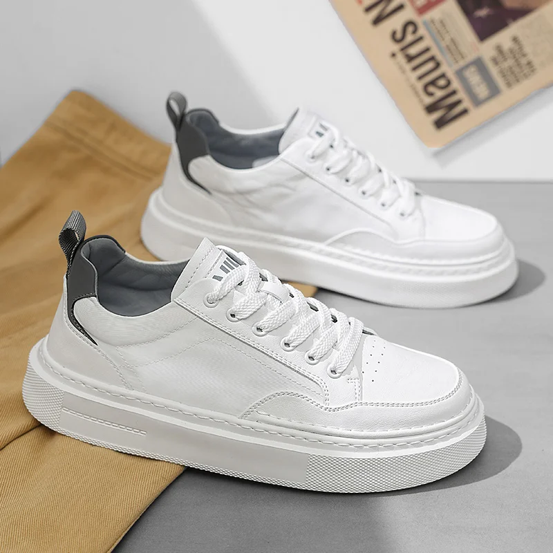 

High-quality Platform Sneakers Men's Shoes Breathable White Canvas Shoes Sport Shoes for Men Vulcanized Shoe Tenis Para Hombre
