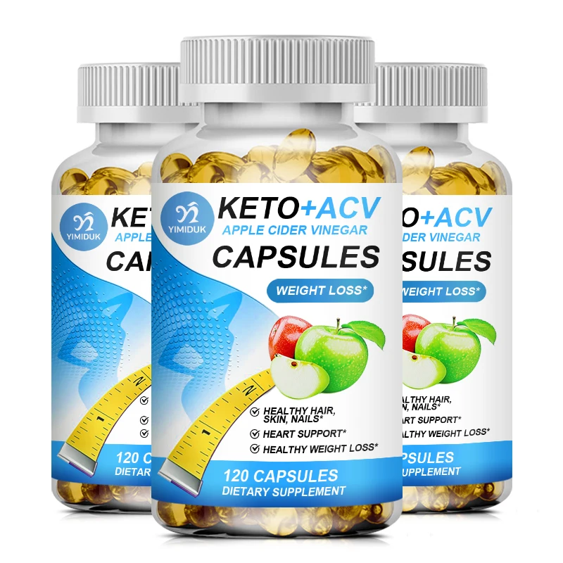 Keto Apple Cider Vinegar Capsules ACV for Adult Slimming Lose Weight Fast Immunity Appetite-Suppression Slimming