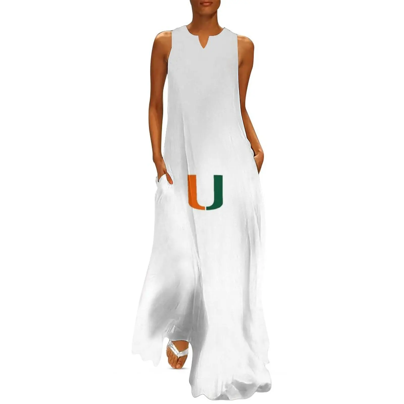 

University of Miami Long Dress summer dress women 2025 womens dress