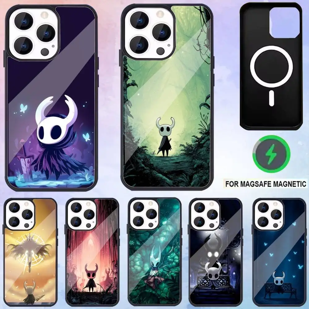 

Game H-Hollow K-Knight Phone Case For iPhone17,16,15,14,13,12,11 Plus,Pro Max Magnetic Magsafe Wireless Charging