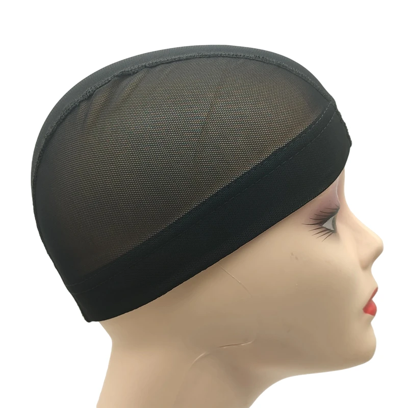 100pcs Hot Sale Elastic Straps Wig Cap Weaving Mesh Dome Wig Cap Hair Extension Tools Stretchable Elastic Dome Wig Cap