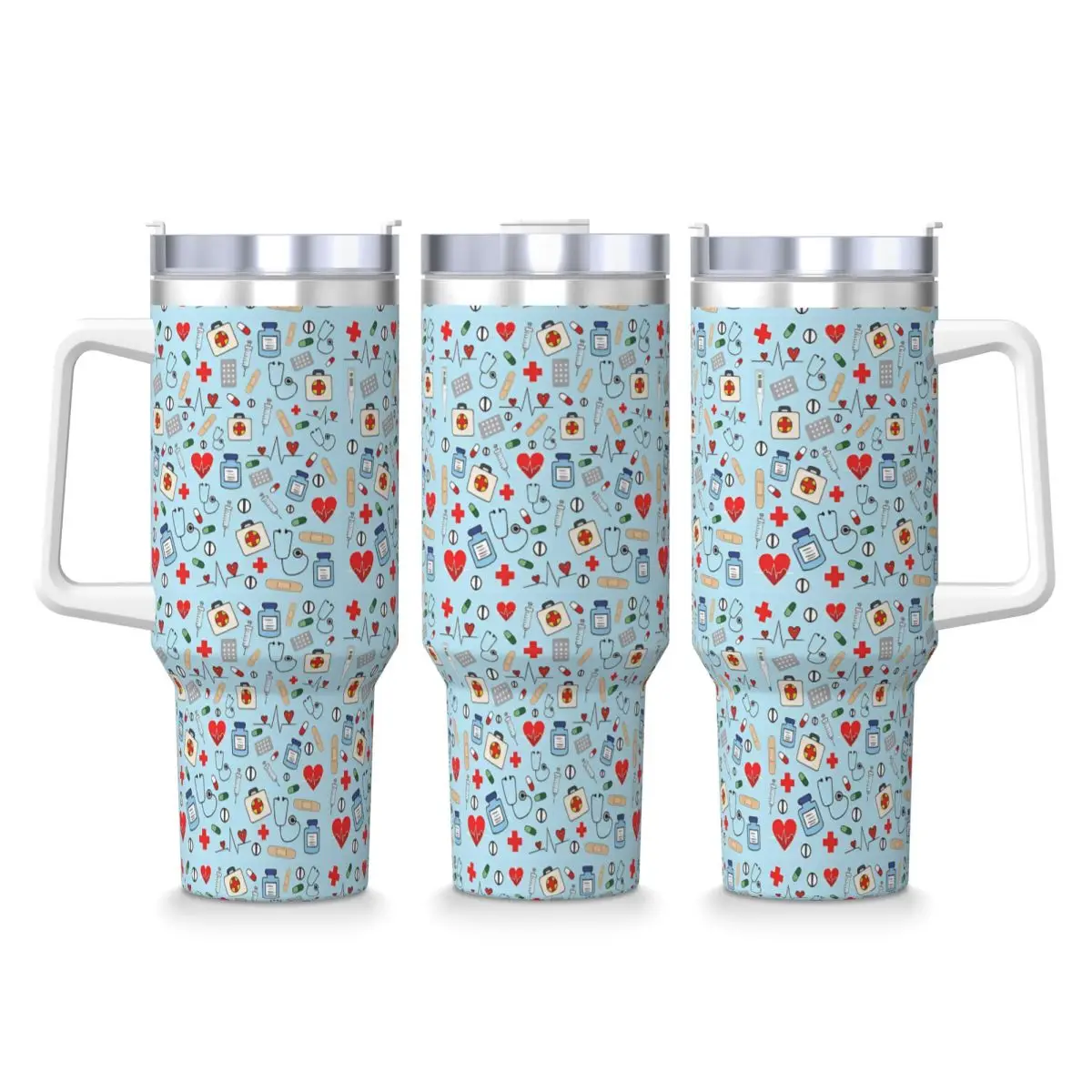 Medical Nurse Doctor Stainless Steel Tumbler Travelist Mugs Cup Large Coffee Mug Heat Hot Drinks Milk Tea Water Bottle