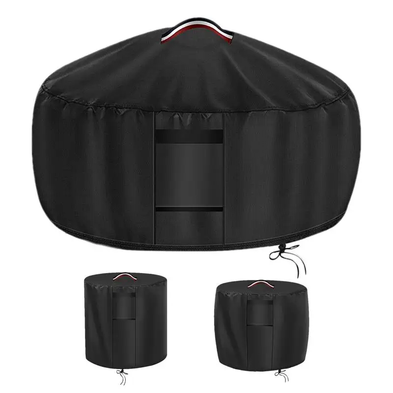 

Круглая крышка для костра, водонепроницаемая круглая крышка для плиты, защитная крышка для уличной патио, наборы садовой мебели