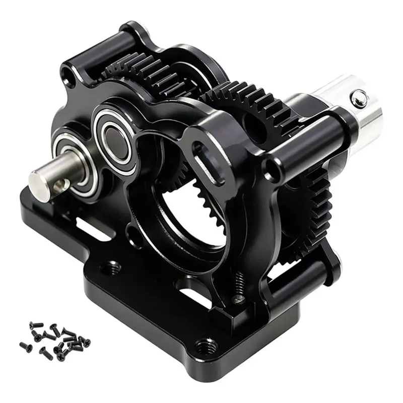 FBIL-Rc Crawler Car Gearbox With Slipper Pad For 1/10 Scale Capra SCX10II III AR45 LCG Models Upgrade Kits Black