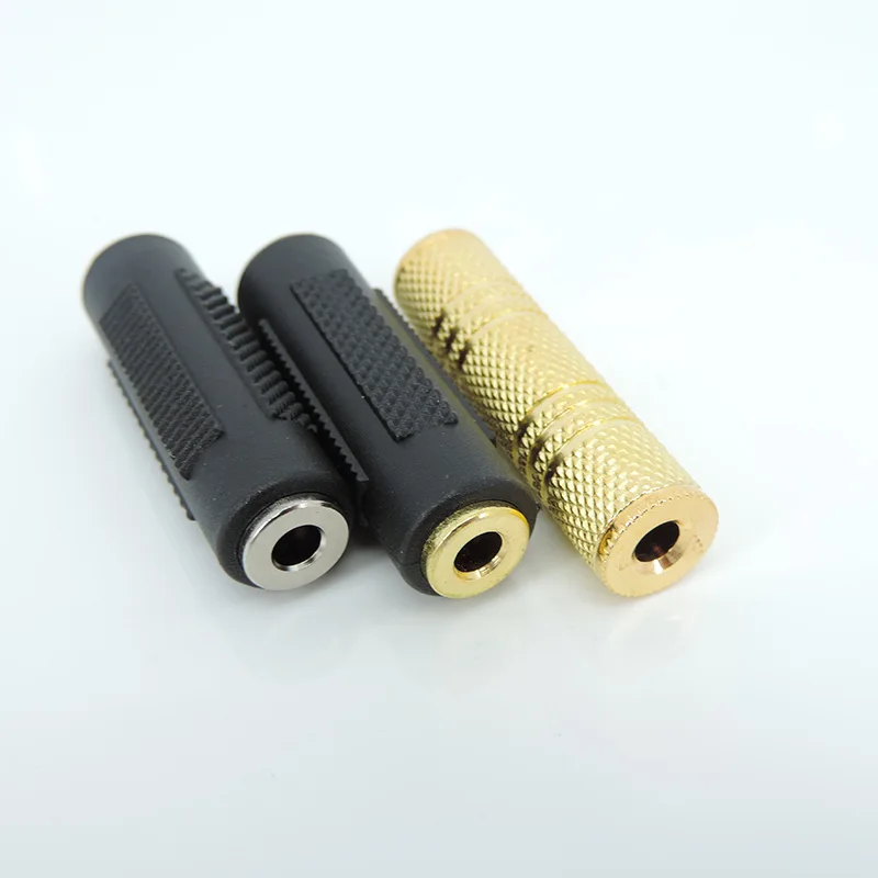 3.5mm Jack Coupler Gold Plated 3.5 mm Female to 3.5mm Female Jack plug audio Stereo Coupler Socket Adapter connectors