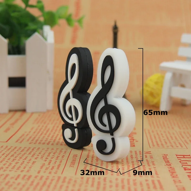 Musical Note USB Flash Drive para Crianças, Presentes Criativos Bonitos, Memory Stick, Caneta dos desenhos animados, U Disco 2.0, 4GB, 64GB, Capacidade Real