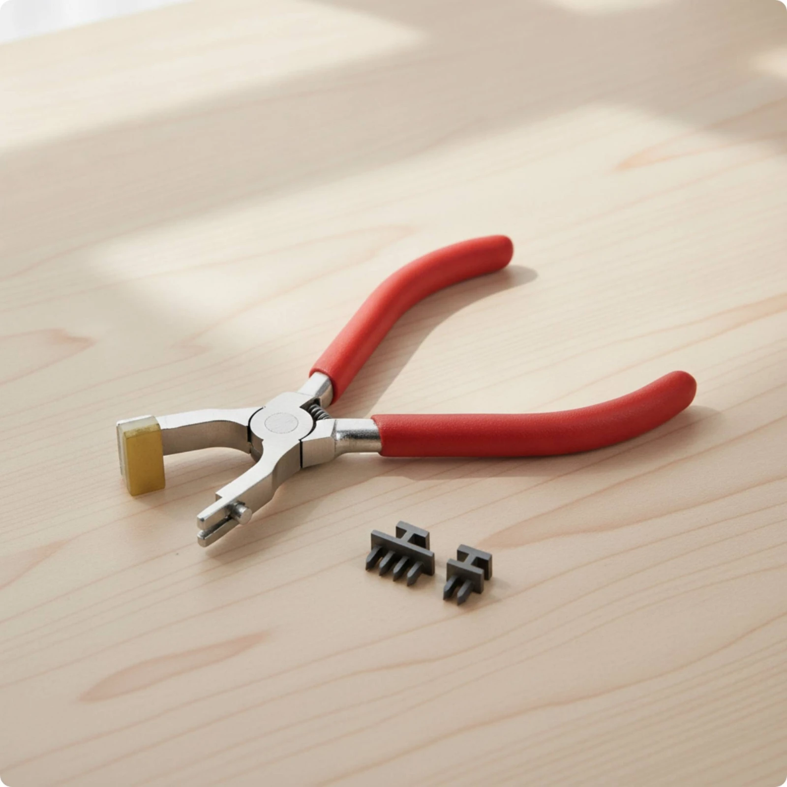 Leather Hole Punch Plier Spring-Loaded Hole Puncher with Replaceable Heads Leather Punch Ergonomic Tool Handheld for Crafters