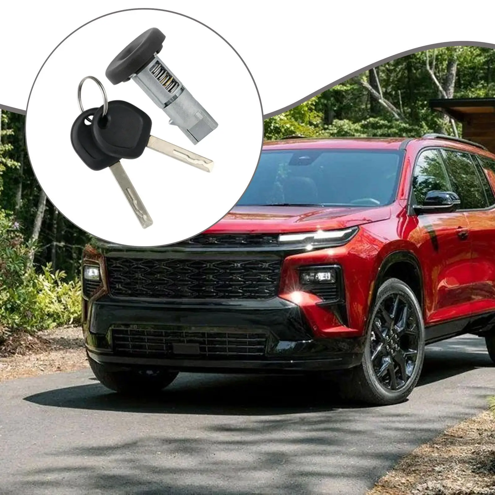 قفل اسطوانة مجموعة 84668679 مفتاح تشغيل الإشعال بالسيارة مع مفاتيح ملحق لتركيبات استبدال تشيفي عالية الأداء #5