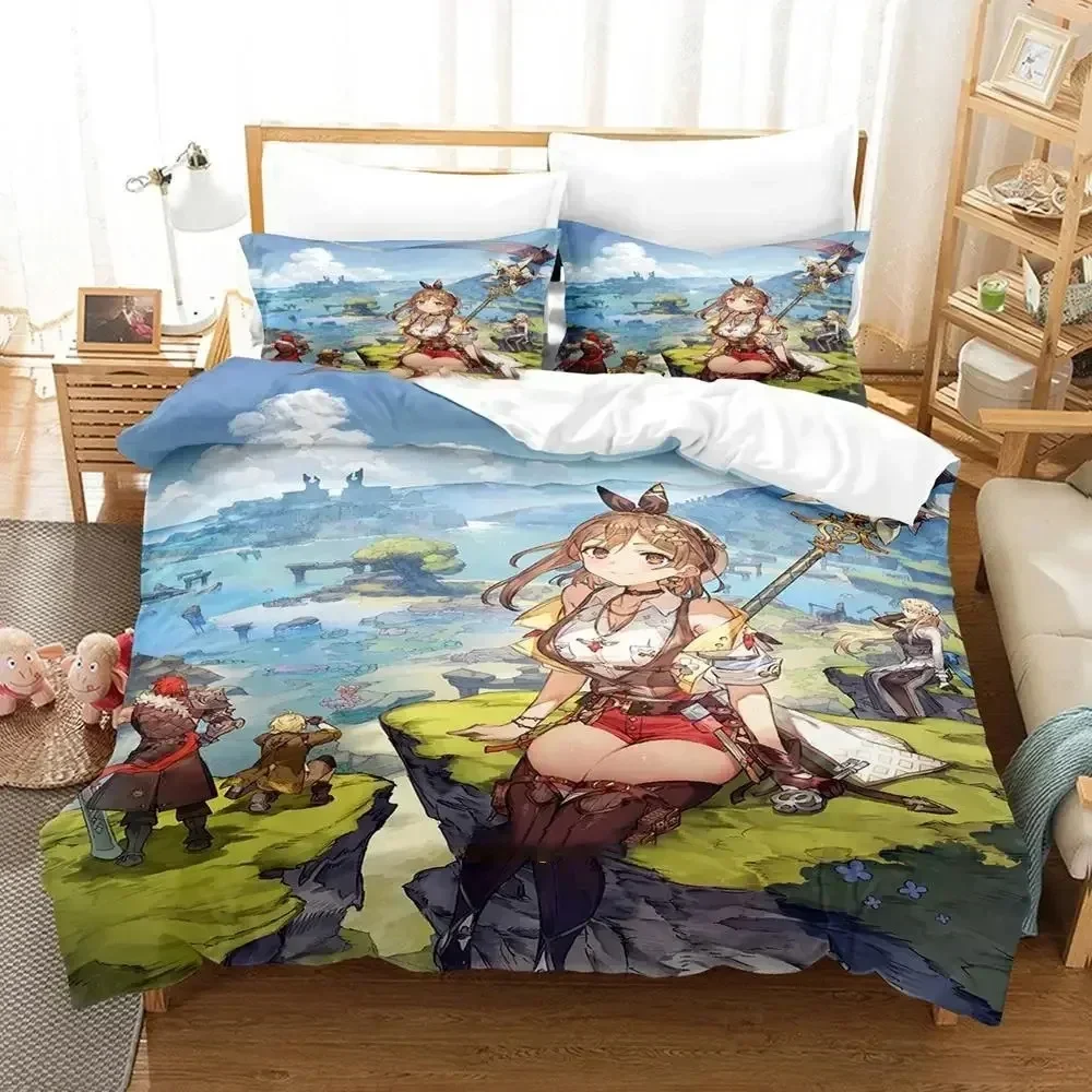 Atelier Ryza Ever Darkness & the Secret Hideout 3D Bedding Set Duvet Cover Pillowcases Single Twin Full Queen King Home Decor