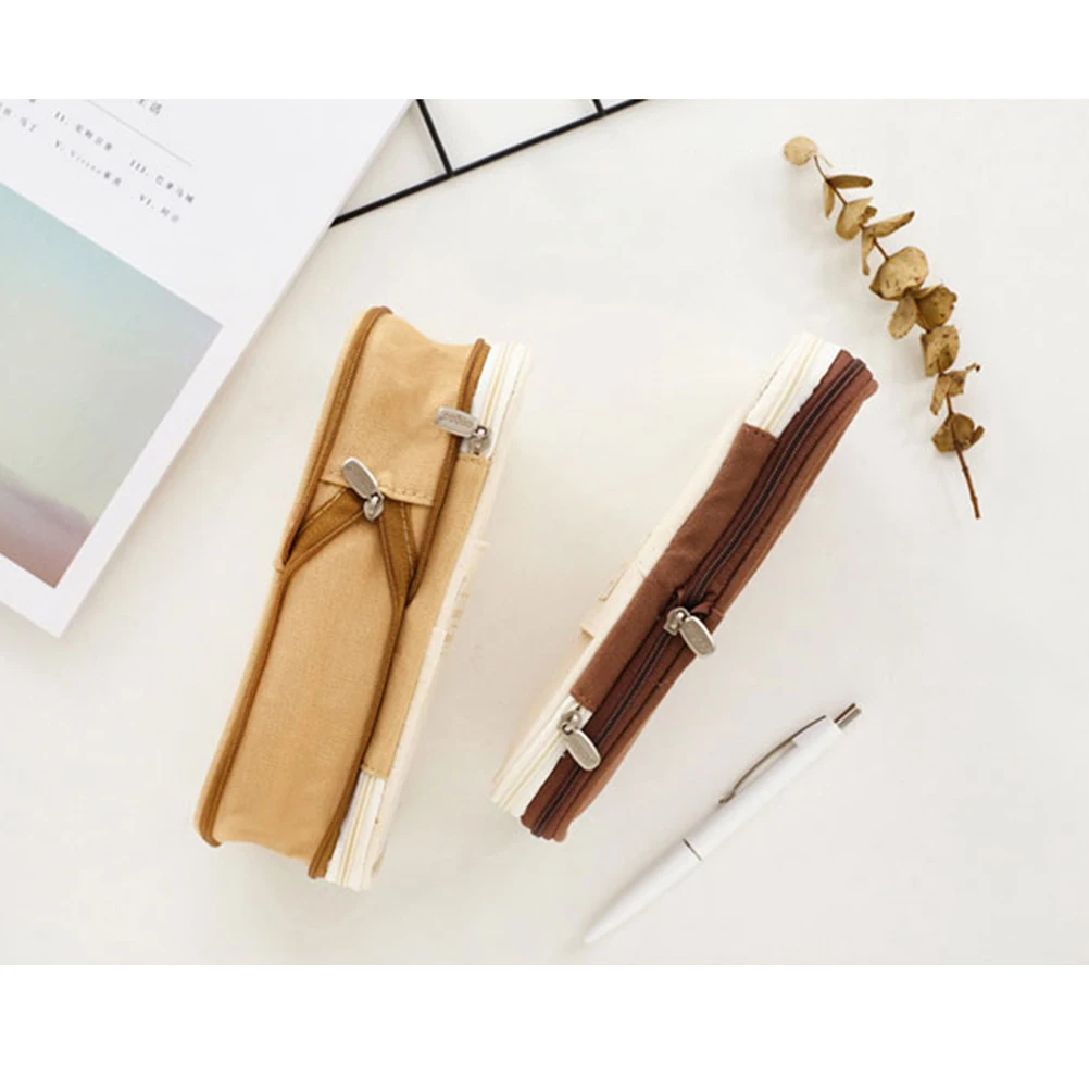 

Pencil Case Stationery Kawaii School Supplies Korean Products Cute Accessories Large Capacity Pouch Zipper Canvas