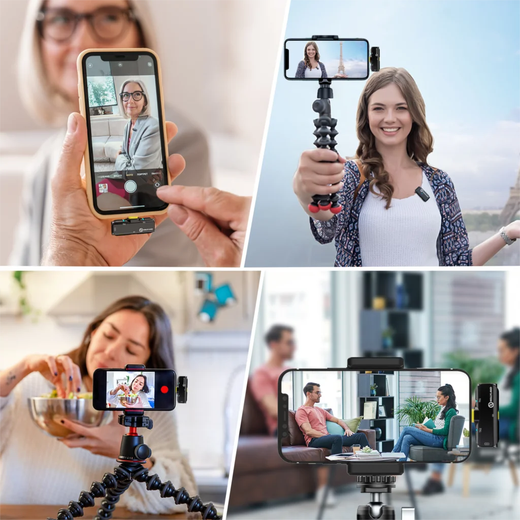 Hollyland Lark C1 duo microfono Lavalier Wireless Mic 8h 650ft per iPhone Android Vloging Live Outdoor Live Broadcast vs M1 150