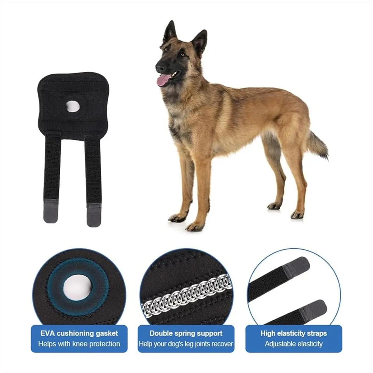 

2pcs Dog Elbow Protector, Dog Sleeve for Recovery,Protection and Sprain and Injury Prevention Dog Knee Pads