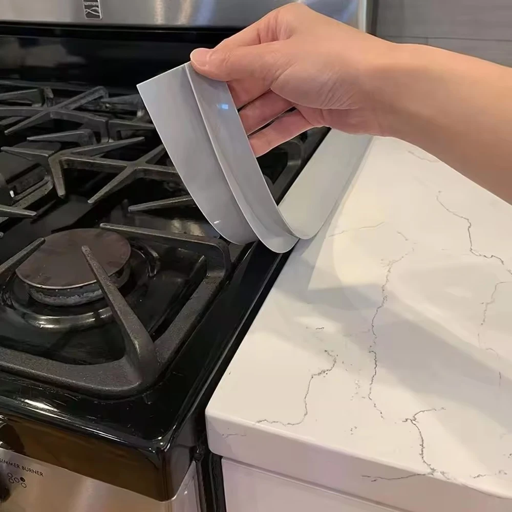 Silicone Gap Strip Gas Stove Sealing Strip Kitchen Anti-Oil Anti-Stain Strip Seal Insert Strip Home Improvement Kitchen Utensils