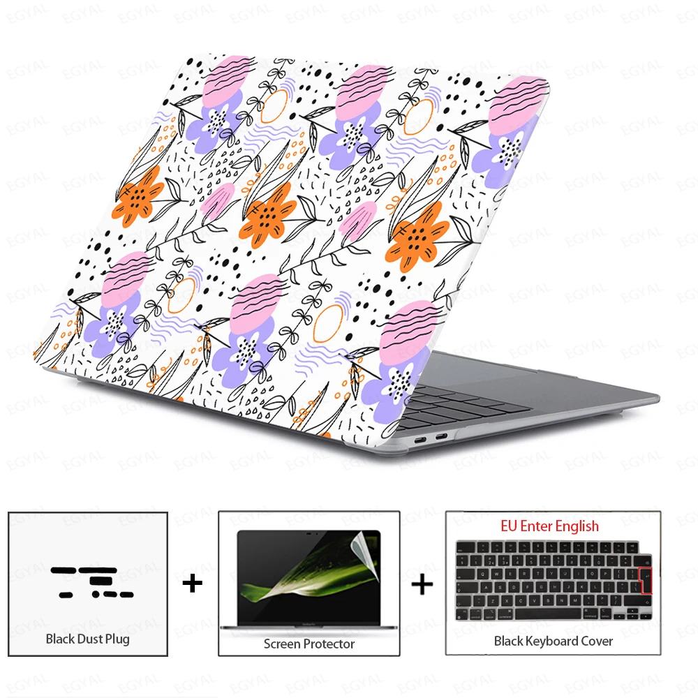 

Чехол для ноутбука с УФ-принтом для MacBook Air 13 M4 2025 A3240, защитная пленка для экрана и чехол для клавиатуры для MacBook Pro 13 14 16 M2 M3 Max Funda