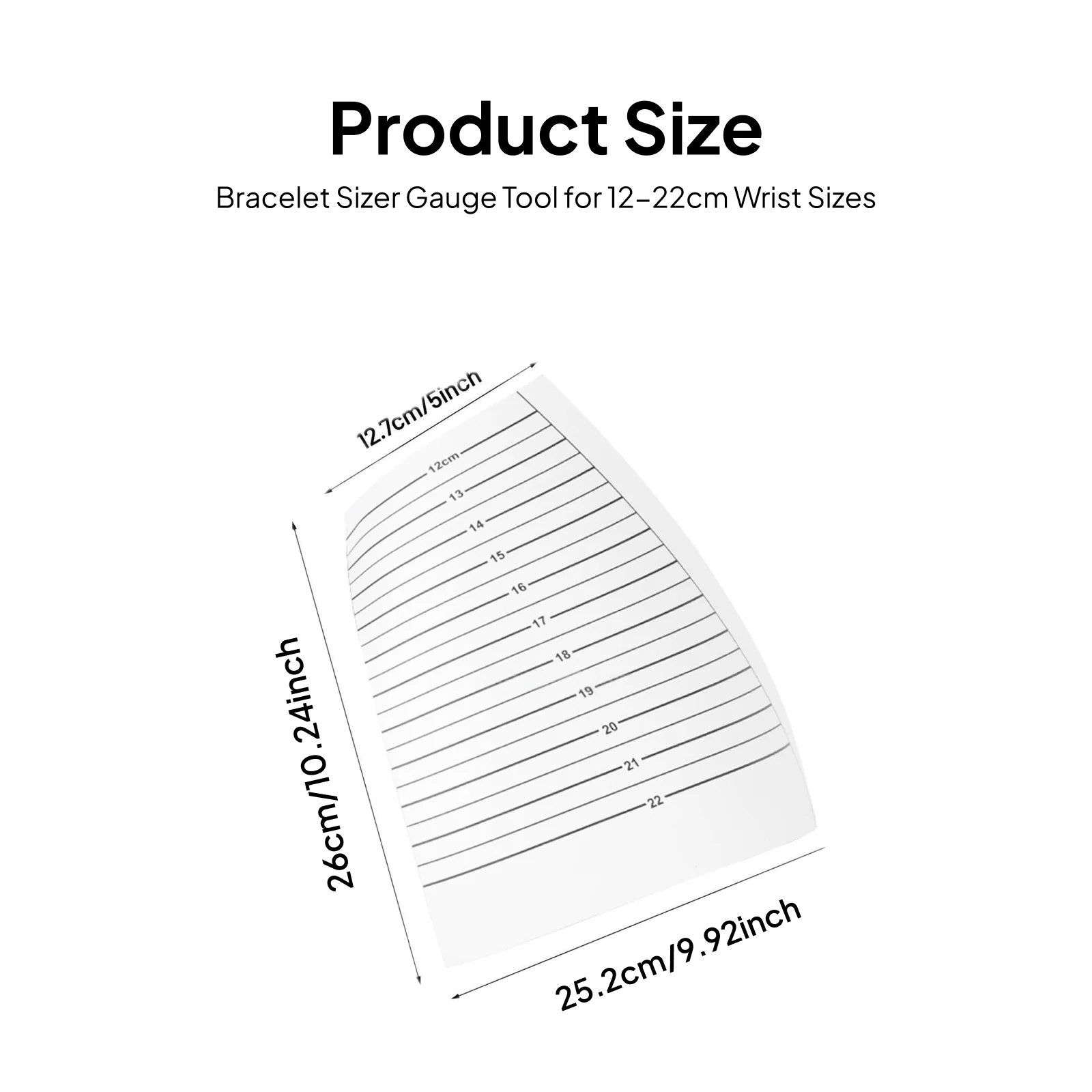 Размер браслета, легкие принадлежности для изготовления ювелирных изделий своими руками, размер для путешествий 12-22 см, точные измерения внутренней окружности, размер браслета