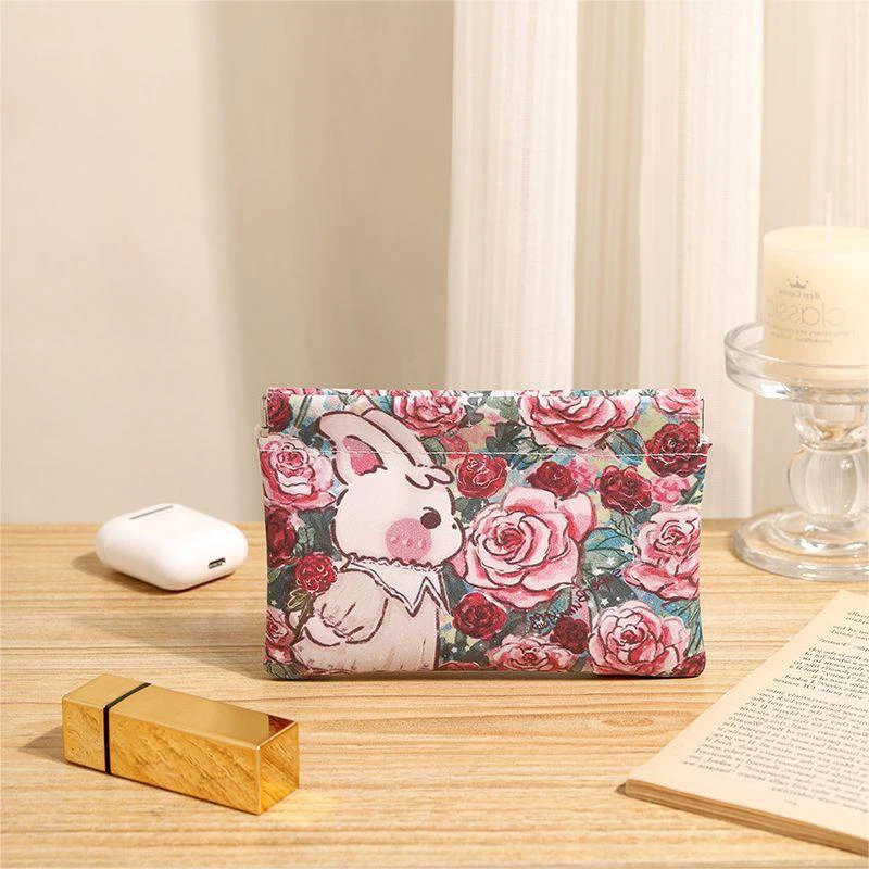 Vintage Oil Painting Style Printed Makeup Lipstick Storage Portable Travel Bag