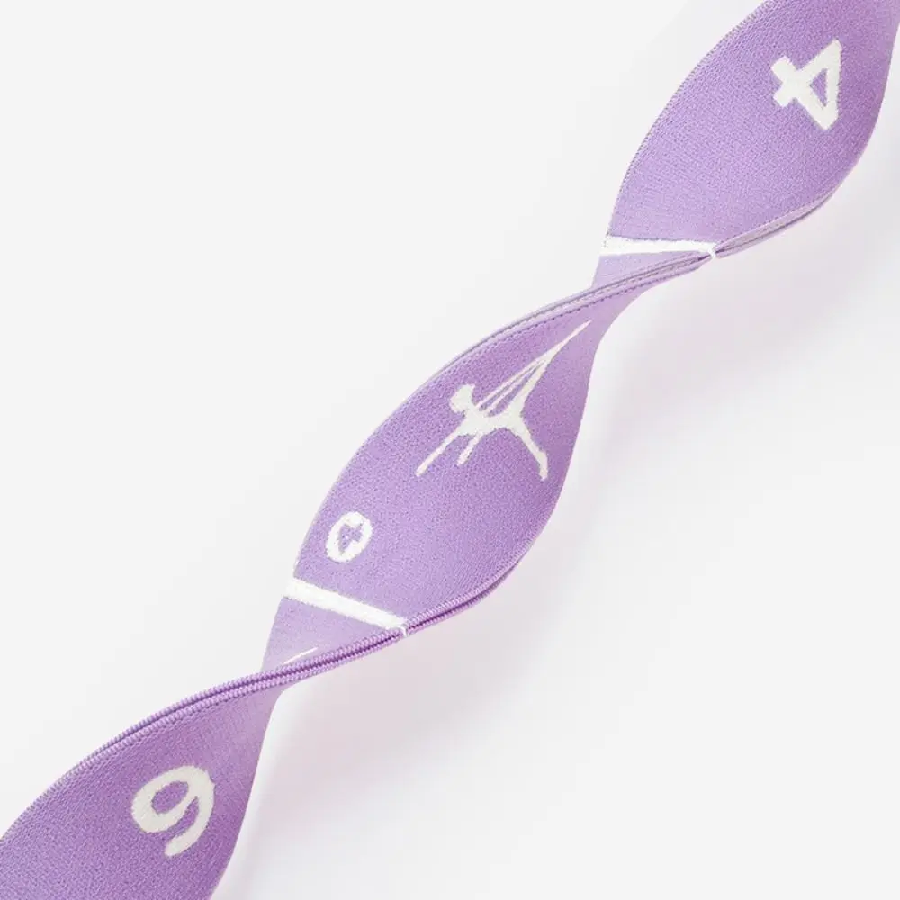 Nylon Yoga Pilates Resistance Band Segmented Markings Stretch Strap Yoga Strap Elastic Band 8/10/12 Grids Portable