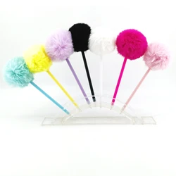 1/5Pcs Hairy Ball Ballpoint Pen,7Colors Holiday Gift,Office Student Writing Stationery P-2019