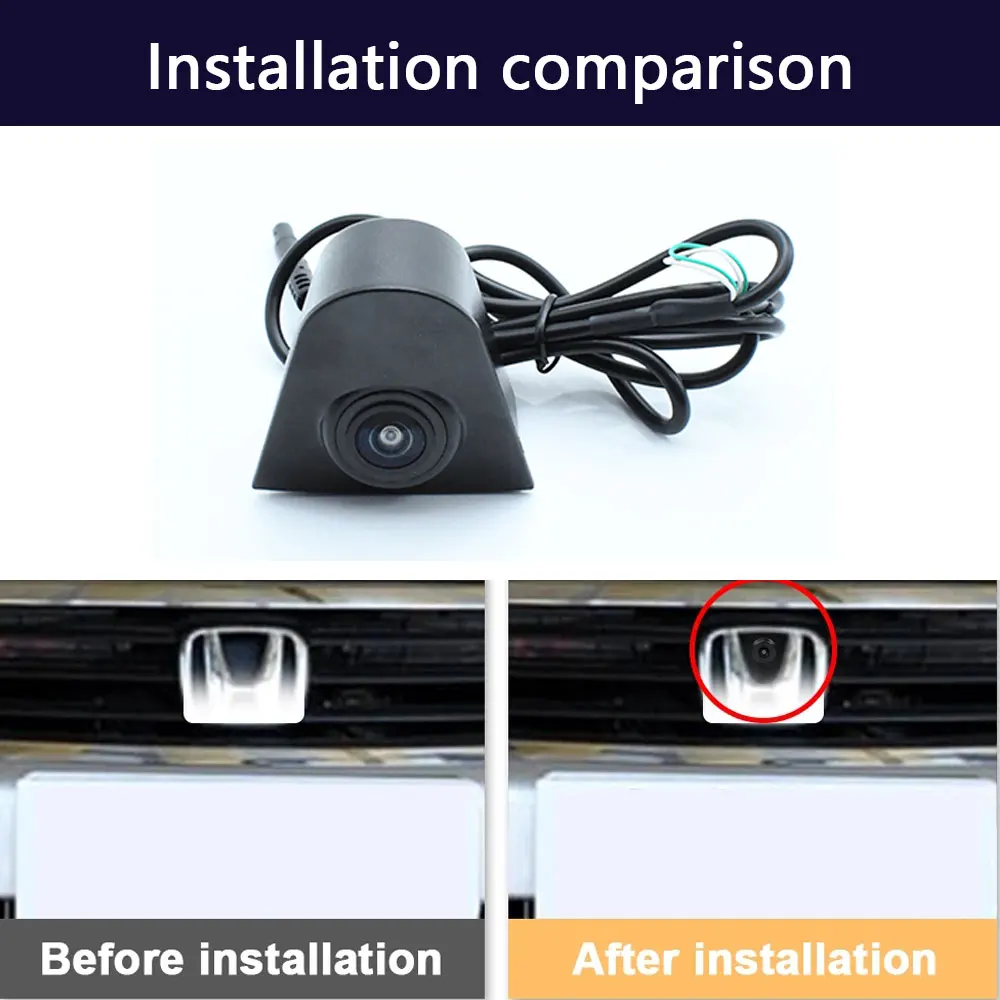 For Honda Fit Jazz City Ballade GE GG GK GH GP GM 2008 2009 2010 Front Logo View Camera AHD 1080P Vehicle Parking Car Camera