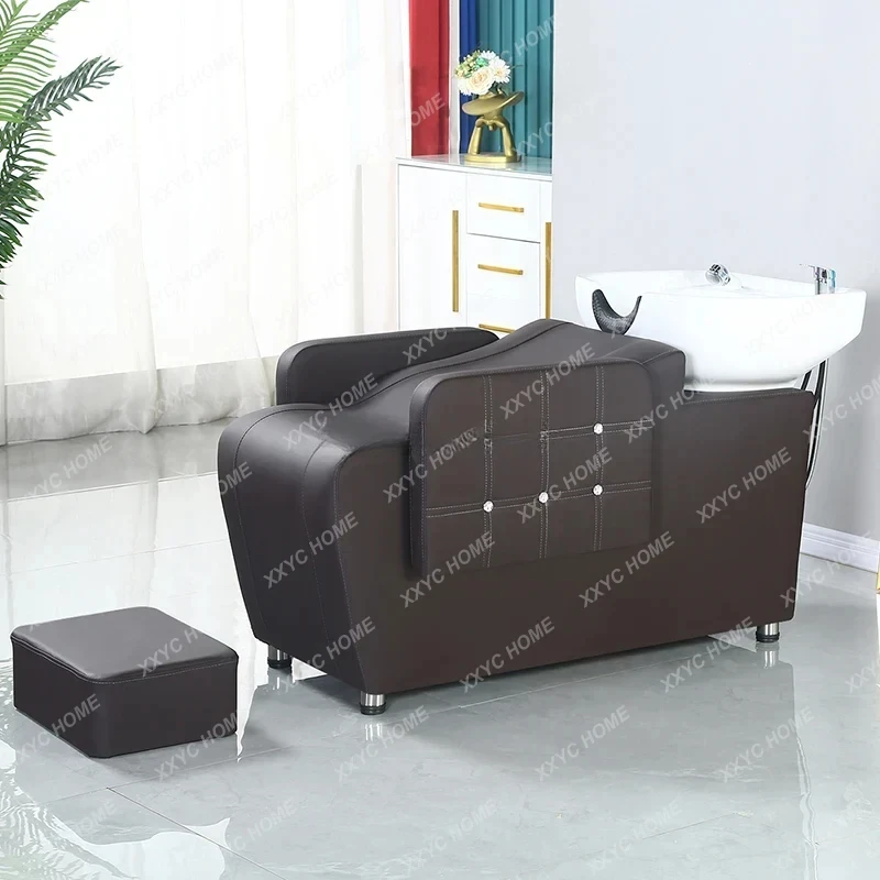 

Comfort Hair Washing Bed Minimalistic Lounge Shower Head Shampoo Washbasin Chair Salon Comfort Behandelstoel Salon Furniture