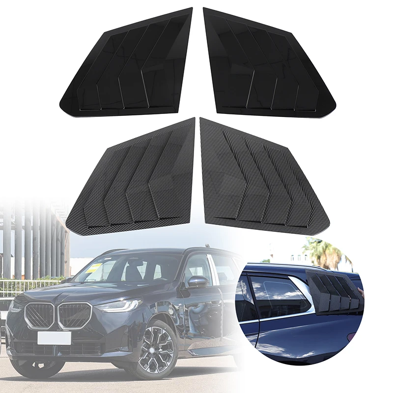 

ABS Carbon Fiber Car Rear Window Louver Shutter Cover Side Vent Scoop Blinds Trim For BMW X3 G45 2025 2026 Auto Accessories