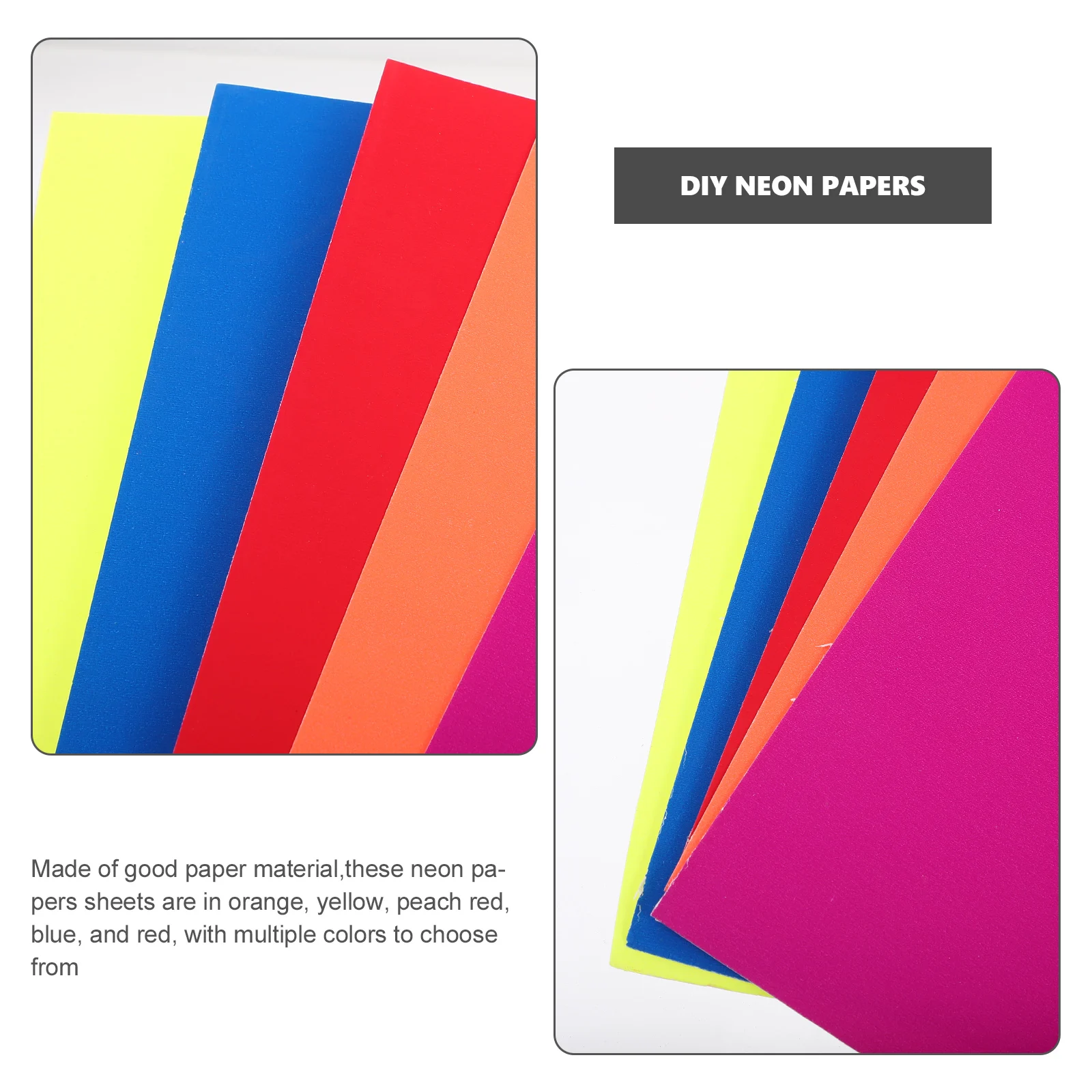 

10 Sheets Fluorescent Paper String Flag Party Decorations Supplies Glow Neon Favors The Dark Crafts Props Shine