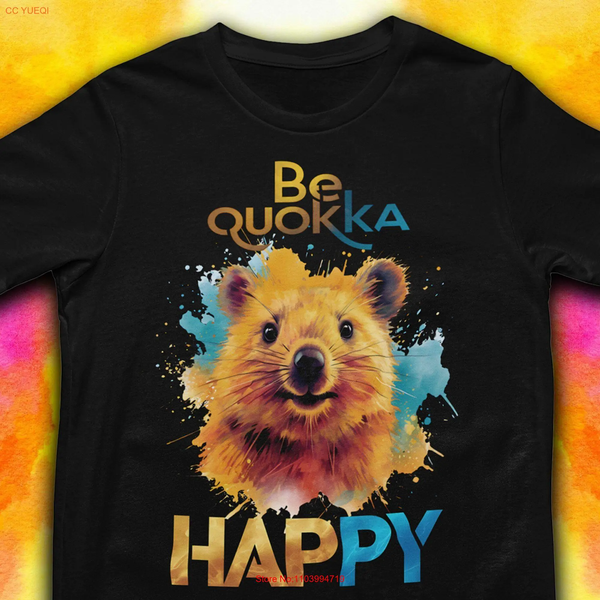 

Quokka T Shirt Cute Happy Lover Vibes GifT long or short sleeves