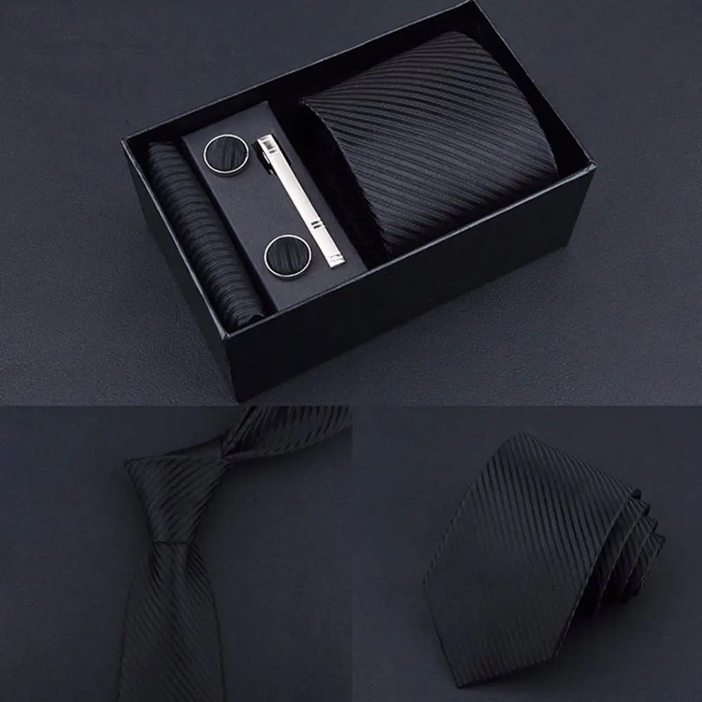 Модный носовой платок, комплекты широких галстуков, зажим для галстука, карманные квадраты, галстук, деловые классические запонки, зажим для вечеринки