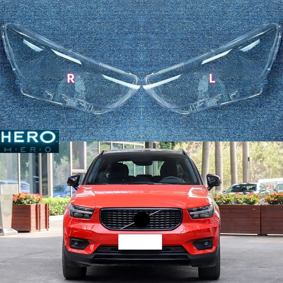

Для Volvo XC40 2020 2021 2022, автомобильные аксессуары, прозрачный абажур, крышка фары, линза из плексигласа