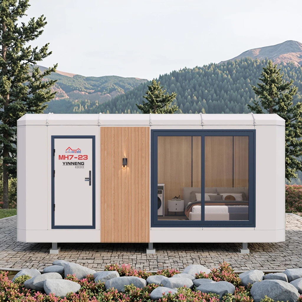 Cottage de aço pré-fabricado removível contemporâneo de 20 pés do fabricante Casa móvel de 2 quartos com impermeabilização