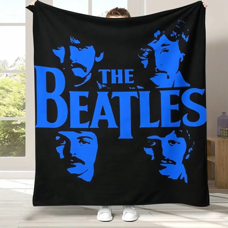 Vintage Fab Four The B-Beatles Abbey Road Rock Band Flannel Throw Blanket,Cozy Warm Blanket for Bed,Sofa,Living Room,Home Decor