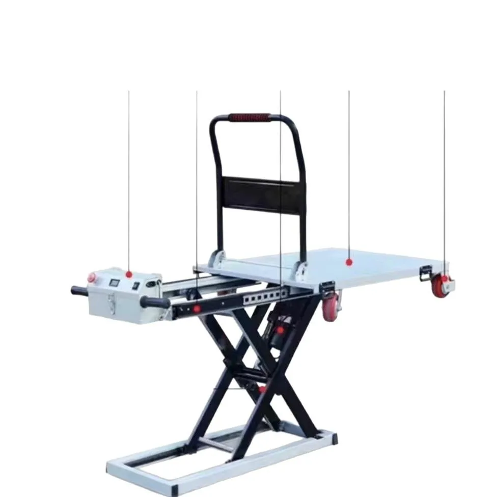 Scissor Flatcar Platform Trailer Small Portable Hand Cart Car-mounted Load and Unload Electric Hydraulic Lifting Flatbed Truck