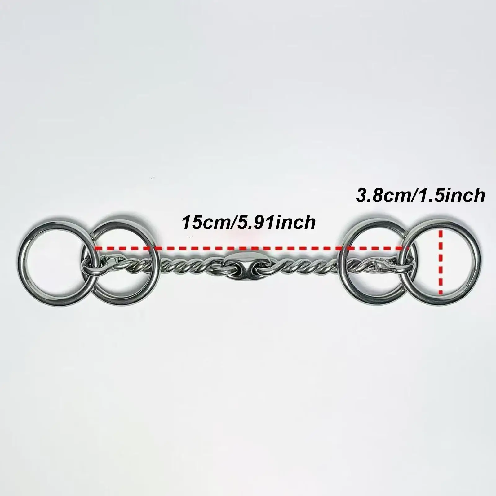 لقمة مضغ الحصان من الفولاذ المقاوم للصدأ فرامل الفم الاحترافية ملحقات الفروسية المتينة للخيول #6